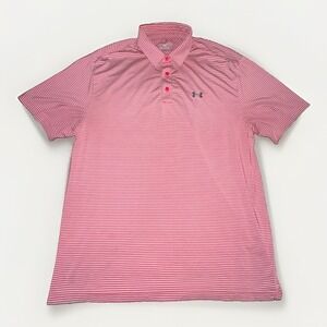Under Armour Mens Polo Shirt Extra Large (XL) Red Golf Classic